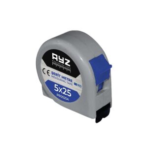 Ayz Şerit Metre Gri 5*25 Mm